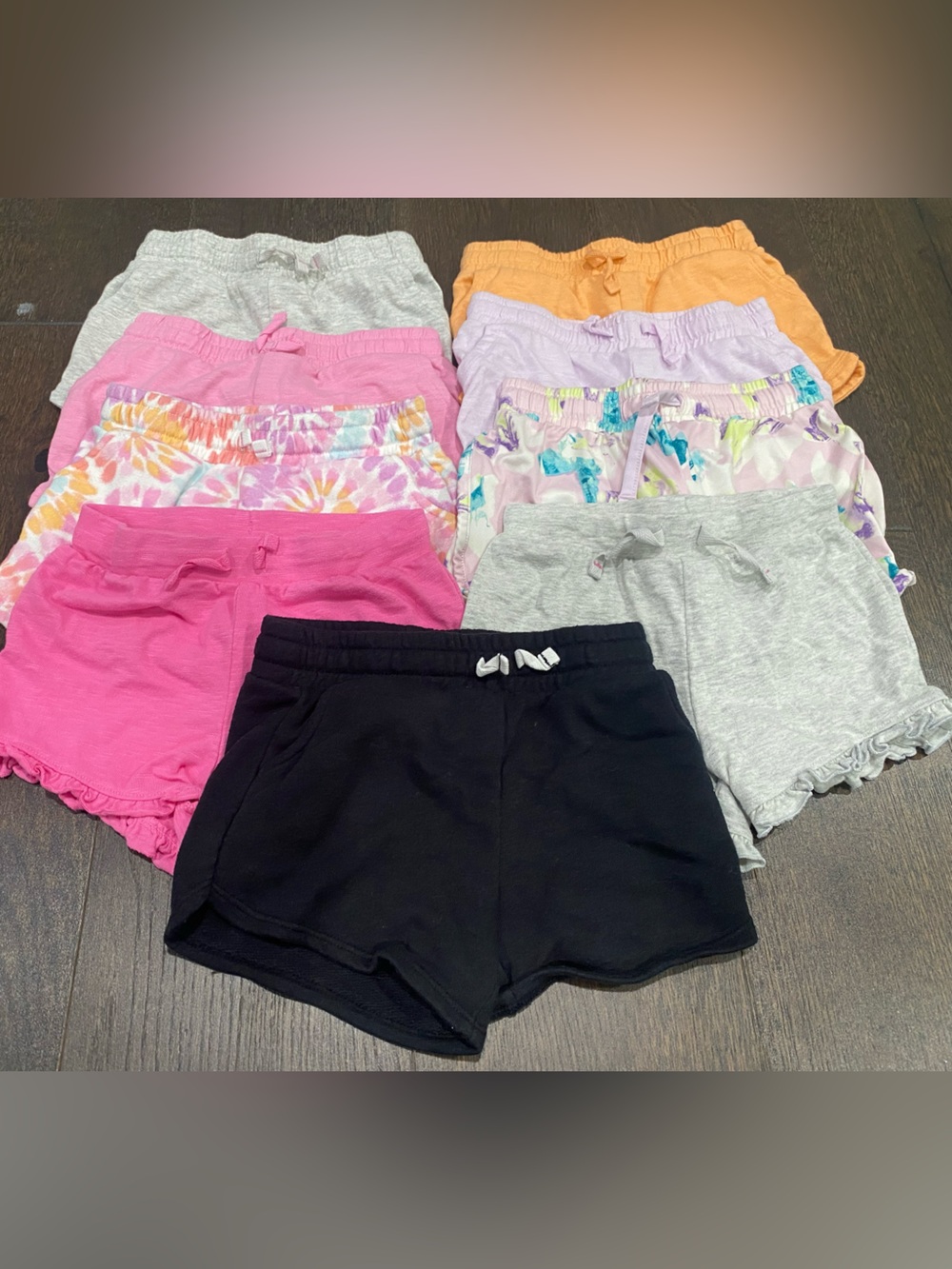Jumping Beans Girls’ Activewear Shorts Bundle, 9 Pairs, Multi-Colored, Size 5T